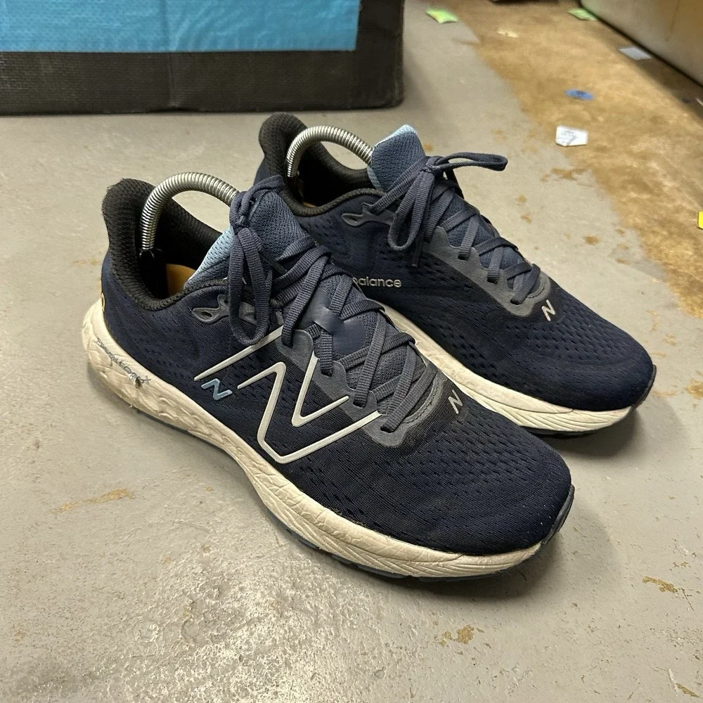 Mens New Balance Fresh Foam 880v13 Navy Blue Yellow Size 9.5 Walking Shoes‎